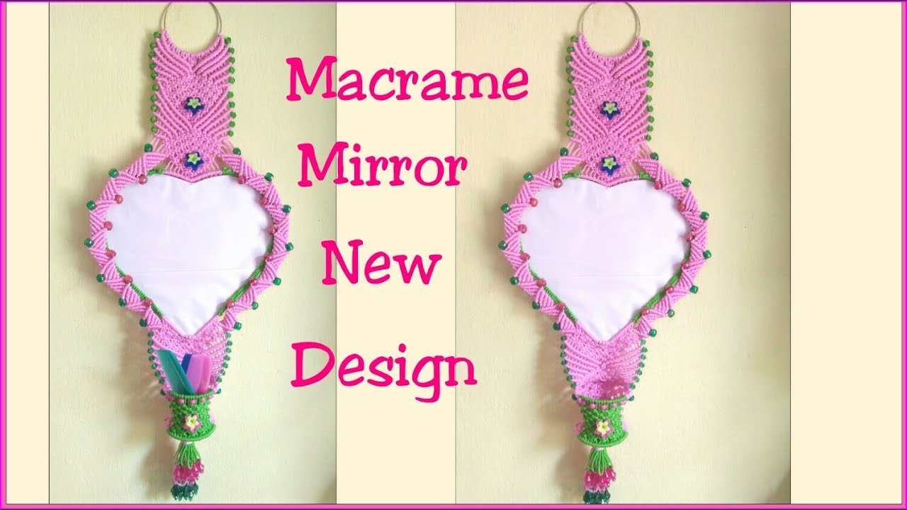 DIY Heart Shape MACRAME MIRROR New design