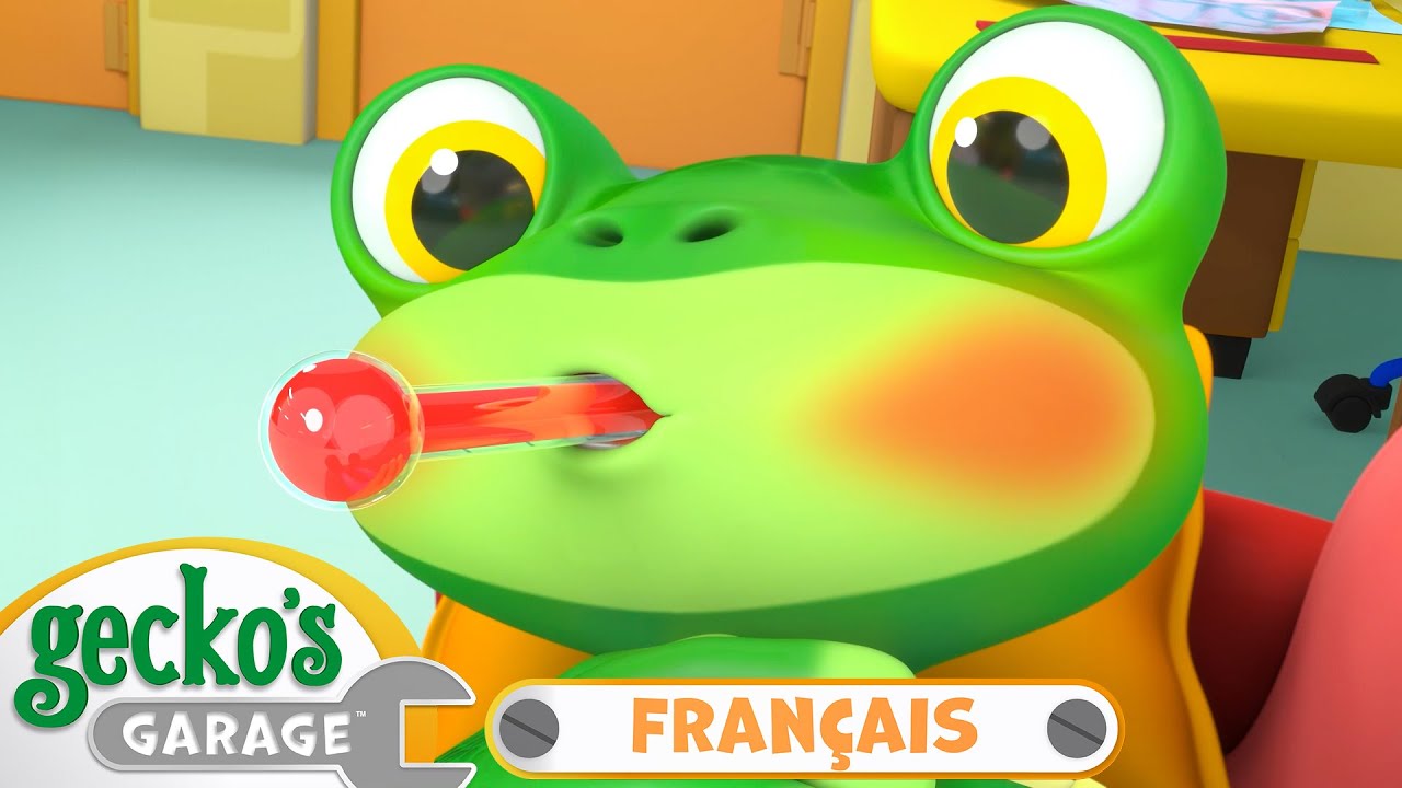 Gecko ne se sent pas bien | Le Garage de Gecko｜Camions pour enfants