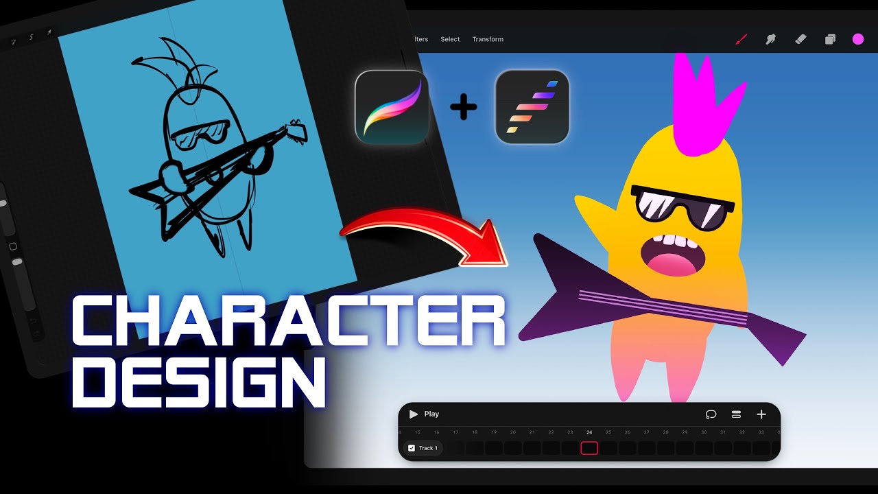 Разработка персонажей в Procreate - Dreams