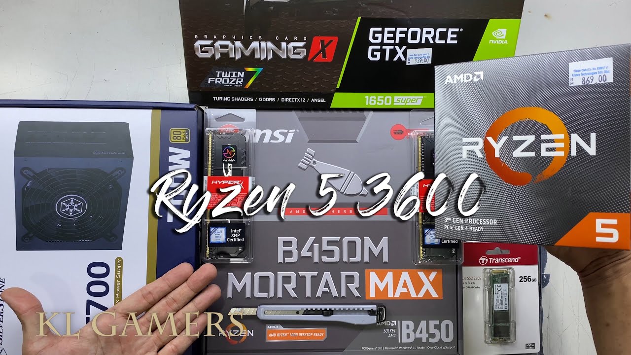 AMD Ryzen 5 3600 msi B450M MORTAR MAX GTX 1650 SUPER GAMING X PC Build