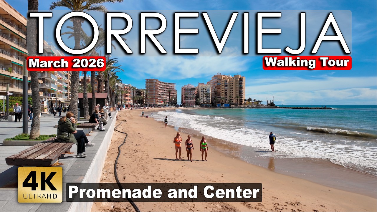 Torrevieja - Promenade & Center, March 7, 2026 - Spain | Costa Blanca - Walking tour [4k 60fps]