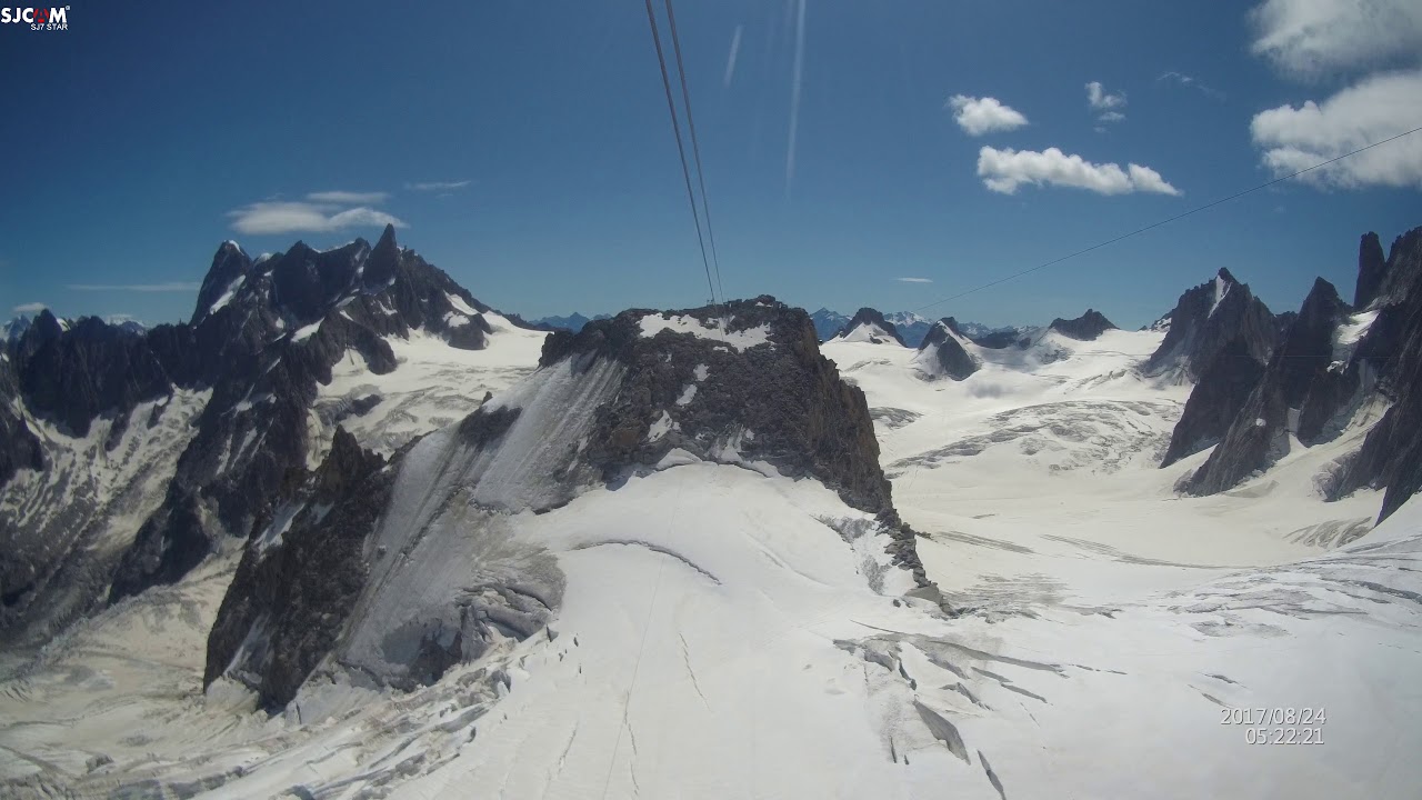 Chamonix August 4th 2019 - Panoramic Mont Blanc: Pointe Helbronner - Aiguille du Midi