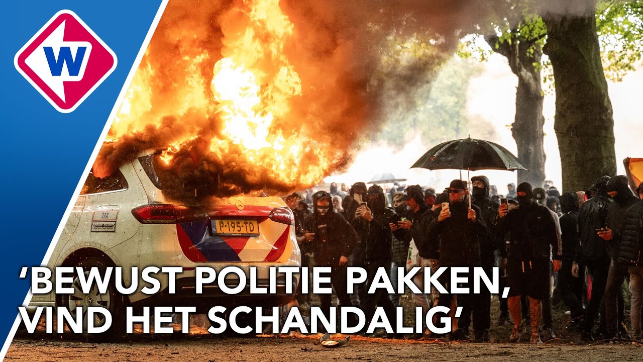 Van Zanen woest over rellende hooligans Malieveld