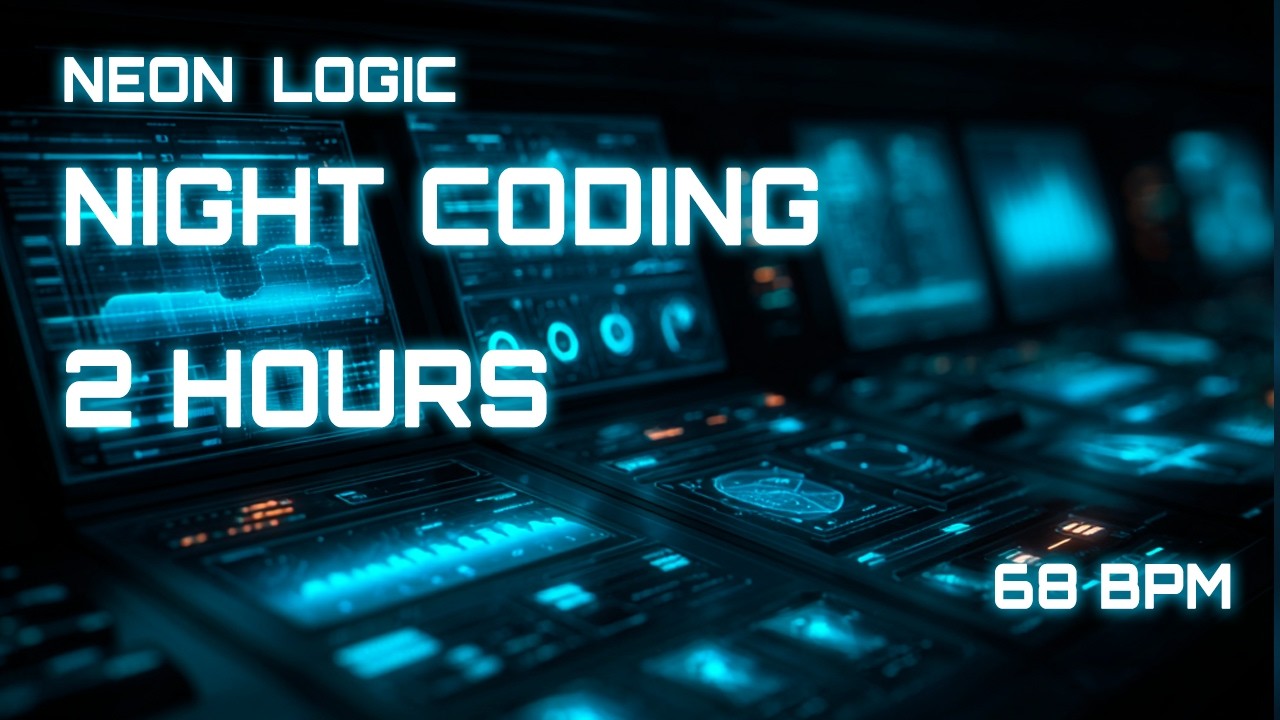 2 Hours Night Coding Music | Cyber Ambient for Deep Work