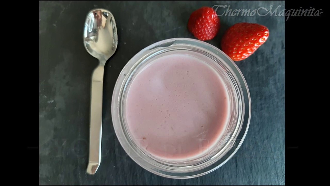 YOGUR de FRESA con THERMOMIX con fresa NATURAL