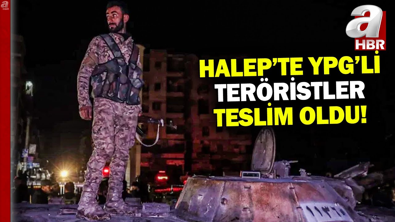 Halep'te YPG'li teröristler teslim oldu! Drone saldırısına böyle müdahale edildi | A Haber
