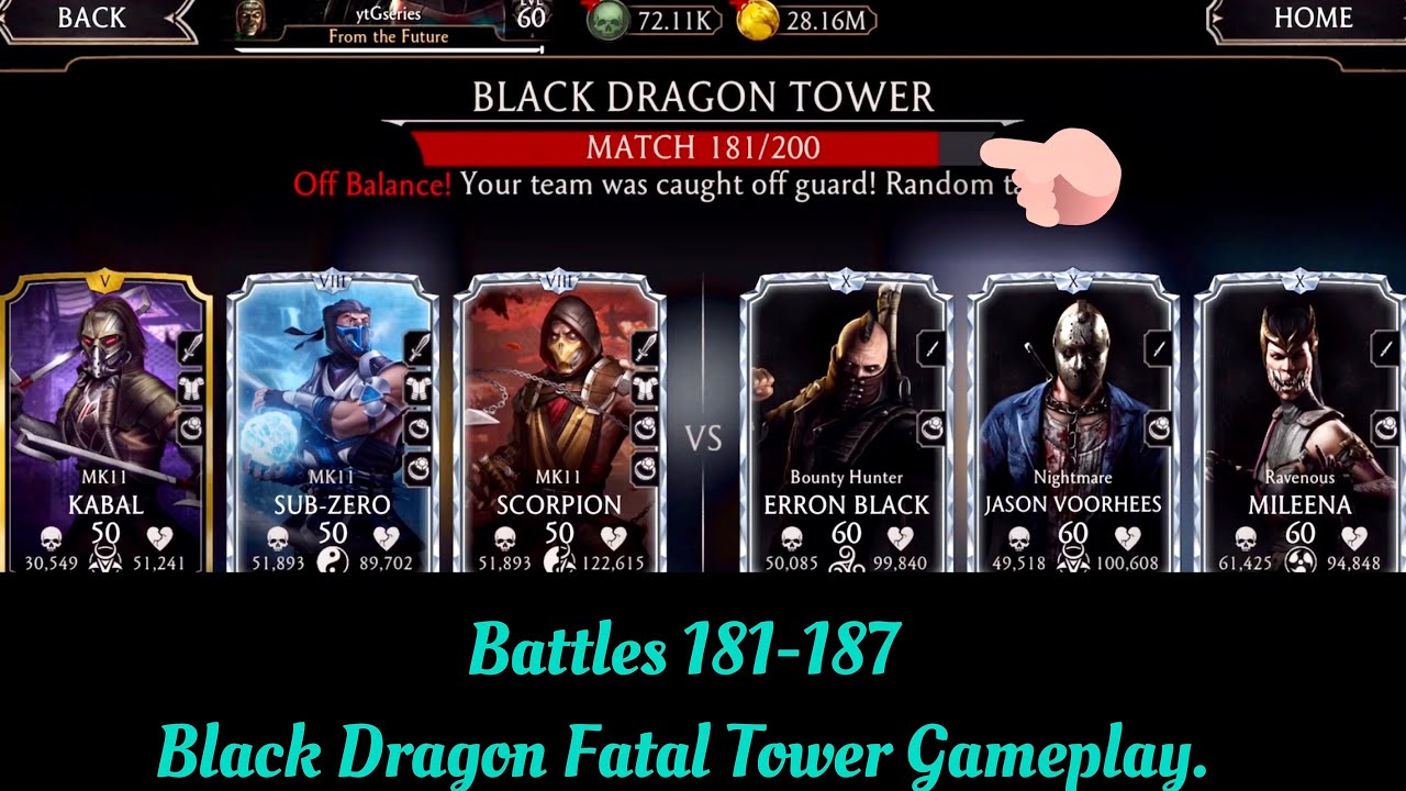 BLack Dragon Fatal Tower Battles 181-187 Gameplay