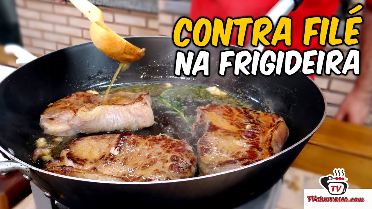 How to Make Sirloin Steak in a Frying Pan - Tv Churrasco