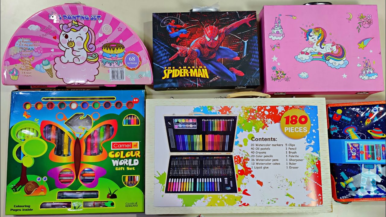 ultimate huge collection of art kit, unicorn colour kit, posca marker, colour stationery, art supply