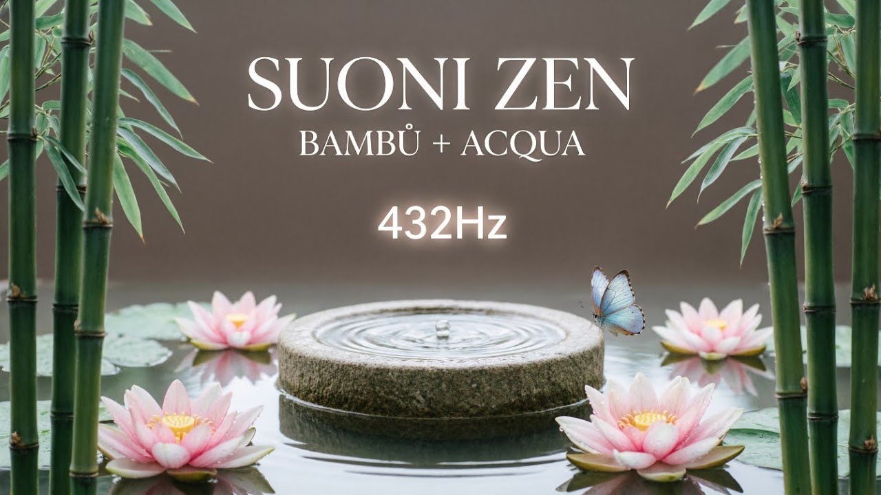 🎋 SUONI ZEN 432Hz | Bambù e Acqua per Meditazione | Giardino Zen Rilassante