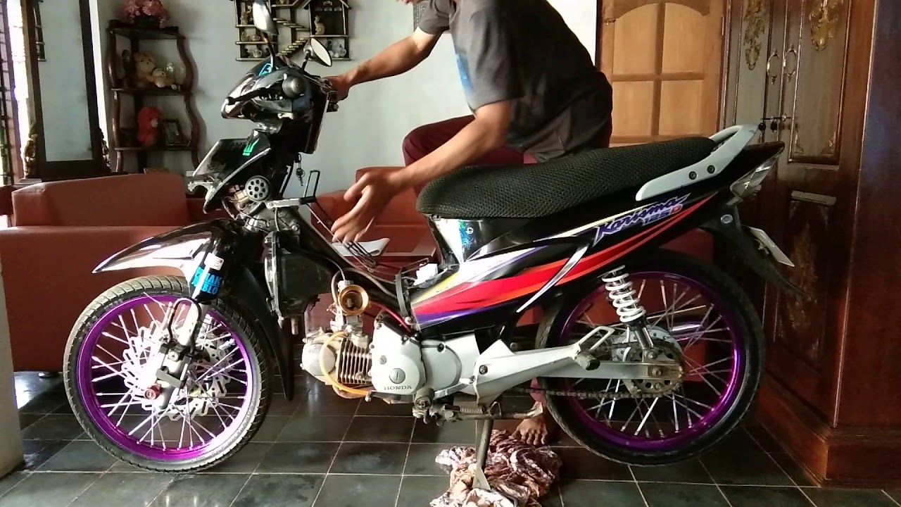 Test suara knalpot bedel kharisma, mesin tune up