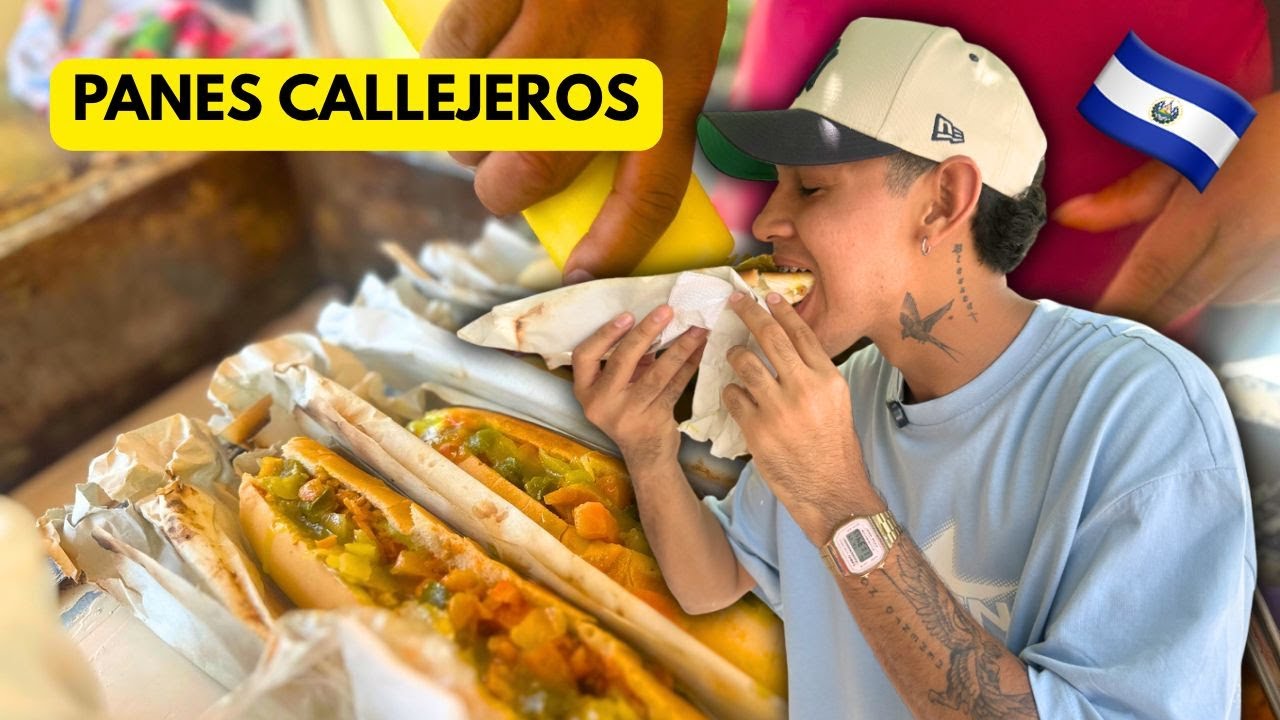 Probando los Nuevos panes callejeros de SAN SALVADOR 😱 son otra onda🤤😮‍💨