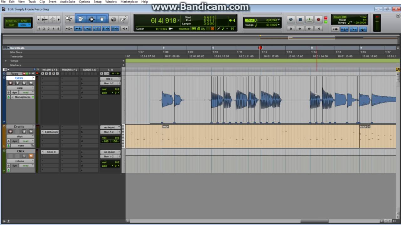Timing Bass Guitar with Monophonic Elastic Audio in Pro Tools