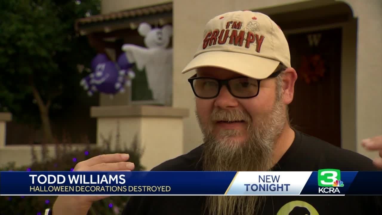 Roseville homeowner speaks out after Halloween decorations destroyed, 5 teens arrested