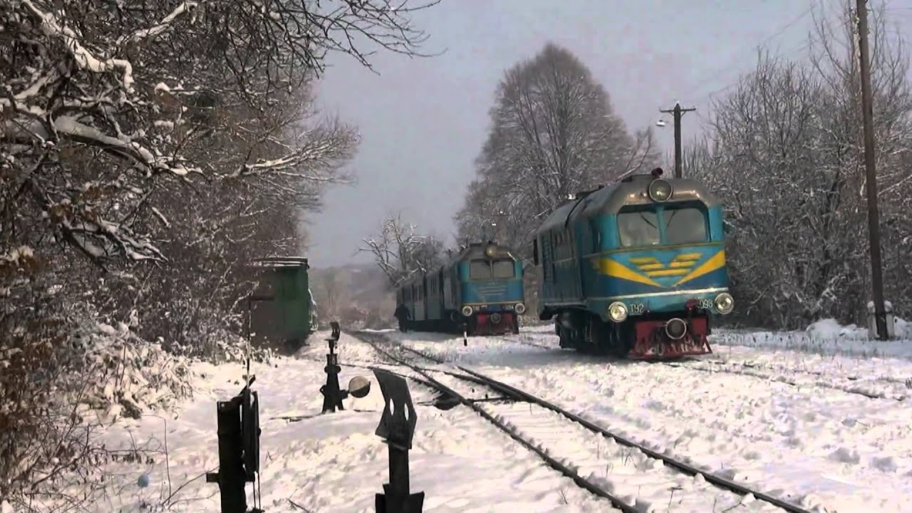 Боржавська вузькоколійка, зима 2 ТУ2 / Borzhava narrow gauge railway, winter 2 TU2