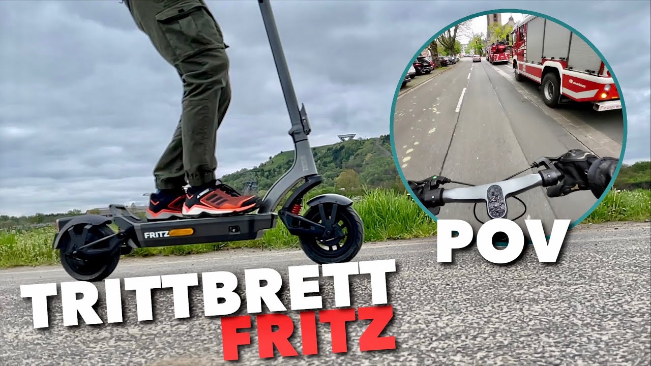 E-Scooter Tour mit dem Trittbrett FRITZ - POV mit Original Sound - Stadt, Land, Autobahn & Fluss
