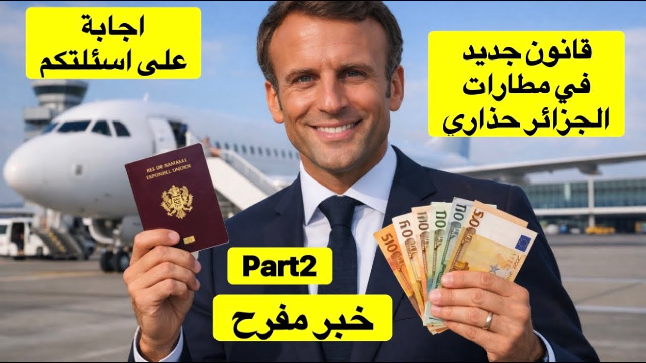 Part2😊#vols✈️قانون جديد منظار🇩🇿/ خبر مفرح ف 🇫🇷 وتسوية الأوضاع/ اجابة على استفساراتكم / كم ذهب و نقود