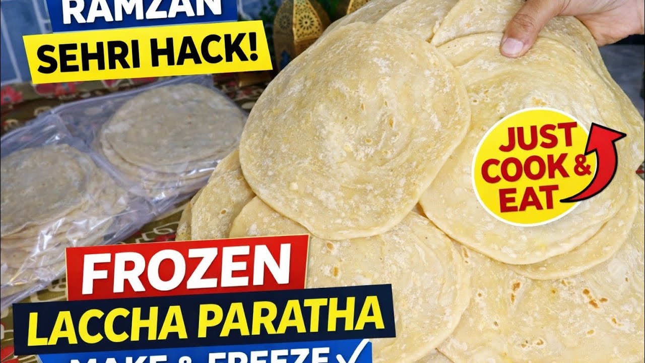 Ramzan Sehri Hack😱 Ek baar bana lo laccha parathe — poore mahine bas sekte jao! Make & Freeze Recipe