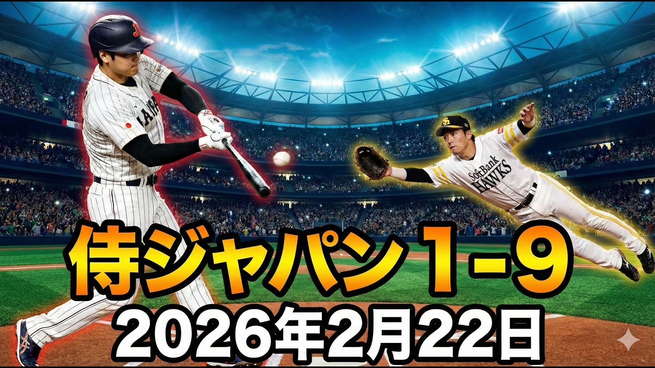 侍ジャパン1-9 (2月22日vsソフトバンク)#応援歌 #聞き流し#侍ジャパン
