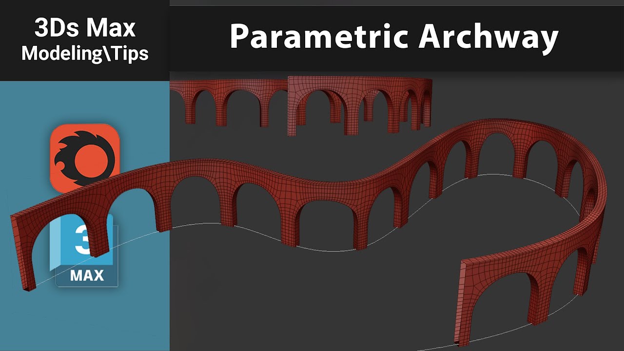 3ds Max Magic - Parametric Archway with Path Deform & Array