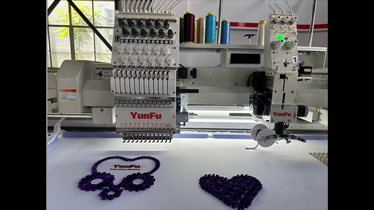 How to use YunFu 1+1 cording embroidery machine？