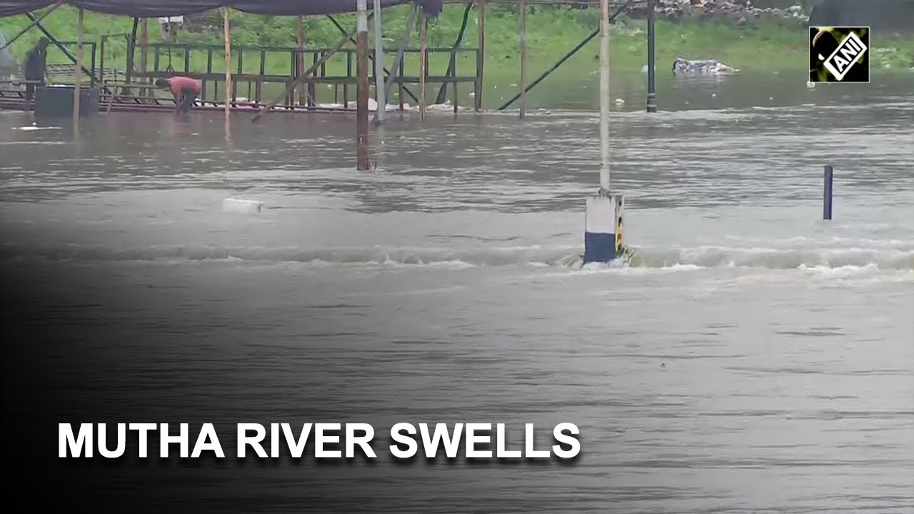 Maharashtra: Mutha river swells after water release from Khadakwasla Dam