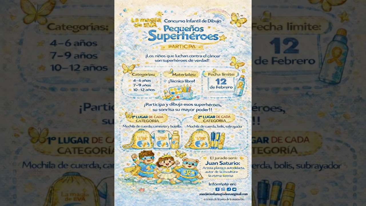 Concurso infantil Pequeños Superheroes Asociación La Magia De Eva