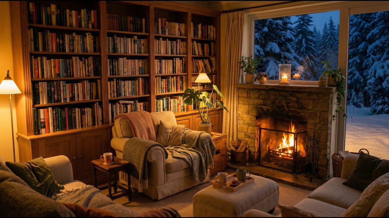 2 Hours of Deep Focus 📚 Cozy Library Jazz for Studying & Productivity