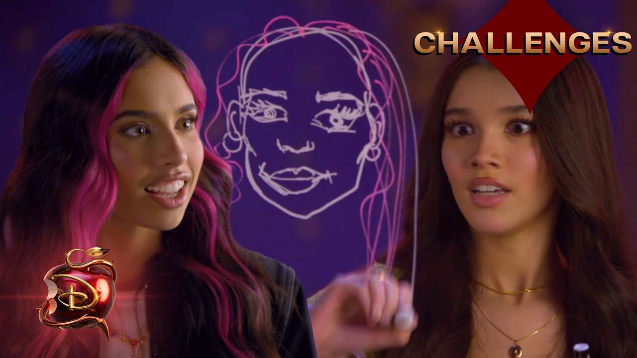 Descendants: The Rise of Red Cast Draw their Co-Stars Challenge | @disneychannelmusic