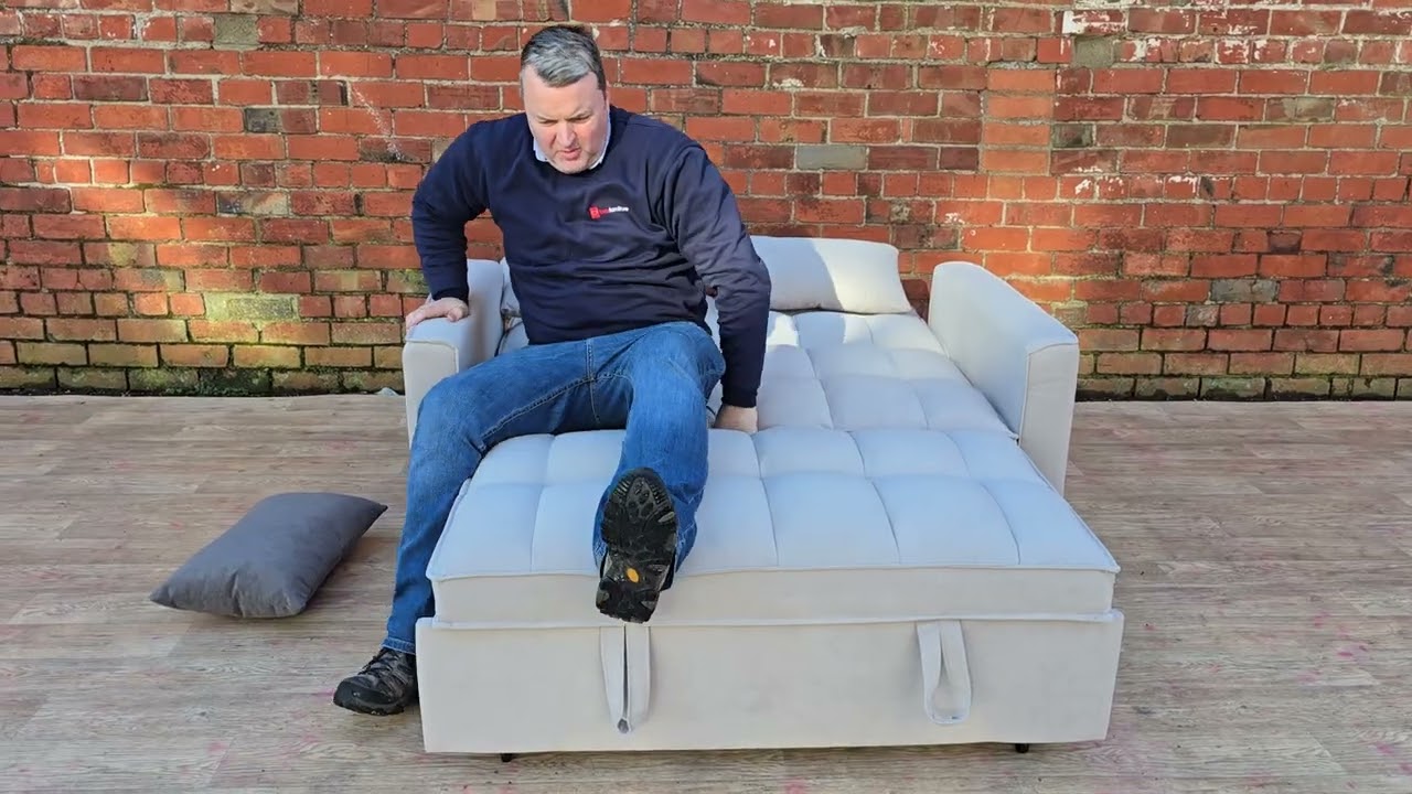 Morgan Sofa Bed Silver - Conversion Demo & Details