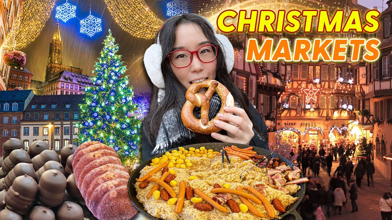 ТУР ПО ФРАНЦУЗСКОМУ РОЖДЕСТВЕНСКОМУ ЯРМАРКУ 🎄 Еда и шопинг в Страсбурге!