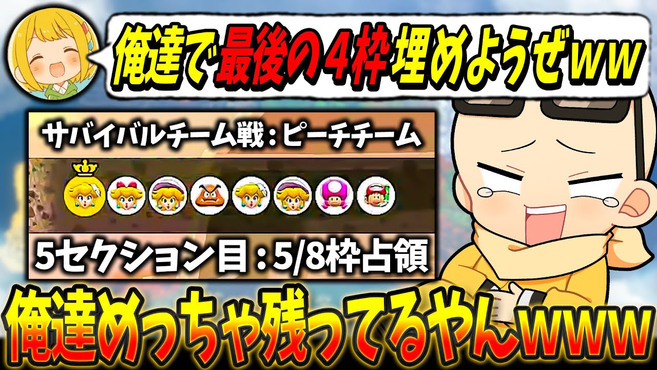 【チーム戦サバイバル】とんでもない連携力で一切隙を見せないサバイバル最強チーム(ﾉω`)【マリオカート ワールド/Mario Kart World】
