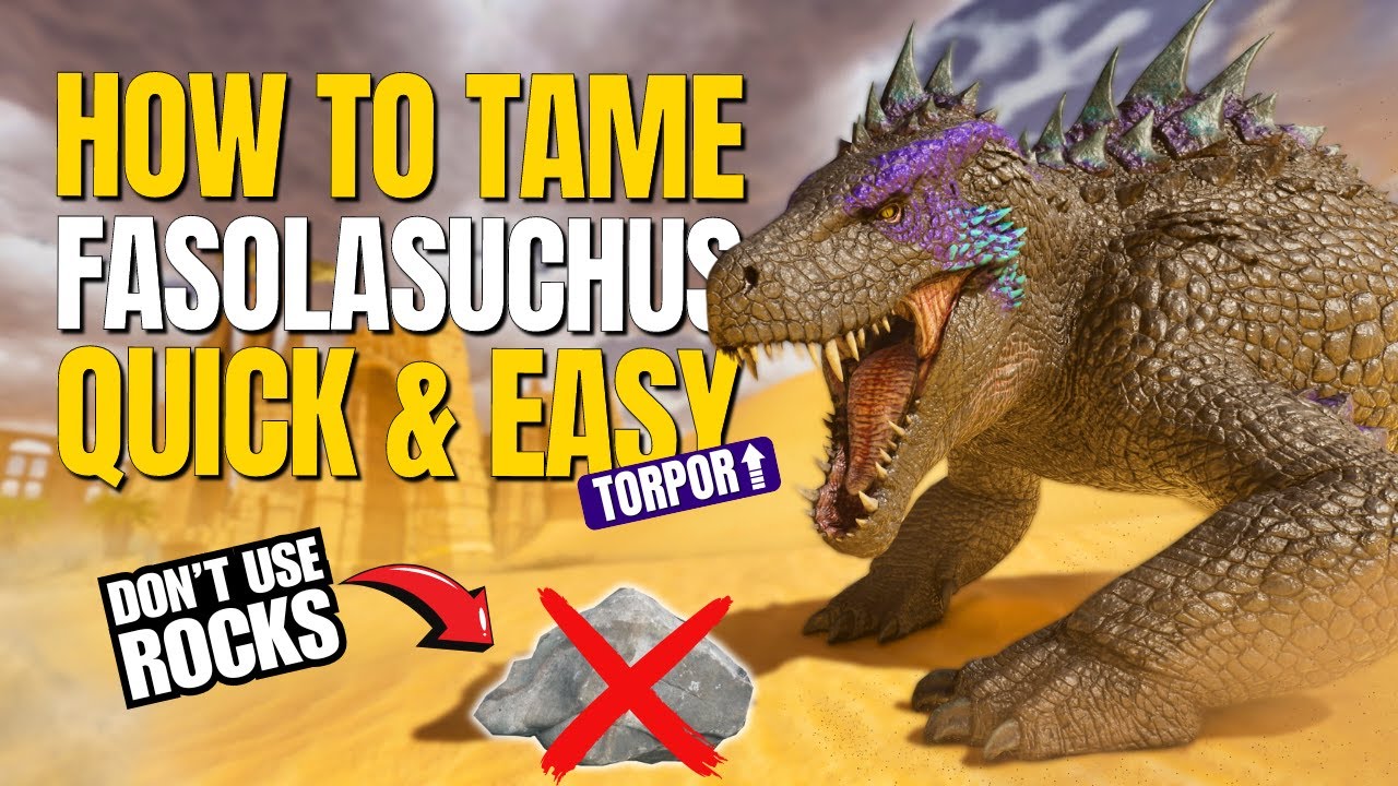 How to Tame Fasolasuchus in Ark Survival Ascended [Scorched Earth]