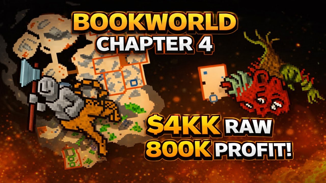 Guia de Monk Completo – BOOKWORLD CHAPTER 4 – 4KK RAW 🔥 800K PROFIT | A MELHOR HUNT?
