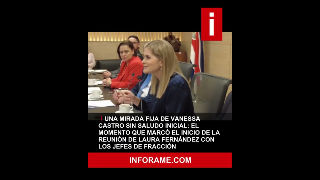 Una mirada fija sin saludo inicial marcó el arranque de la reunión entre Laura Fernández y jefes