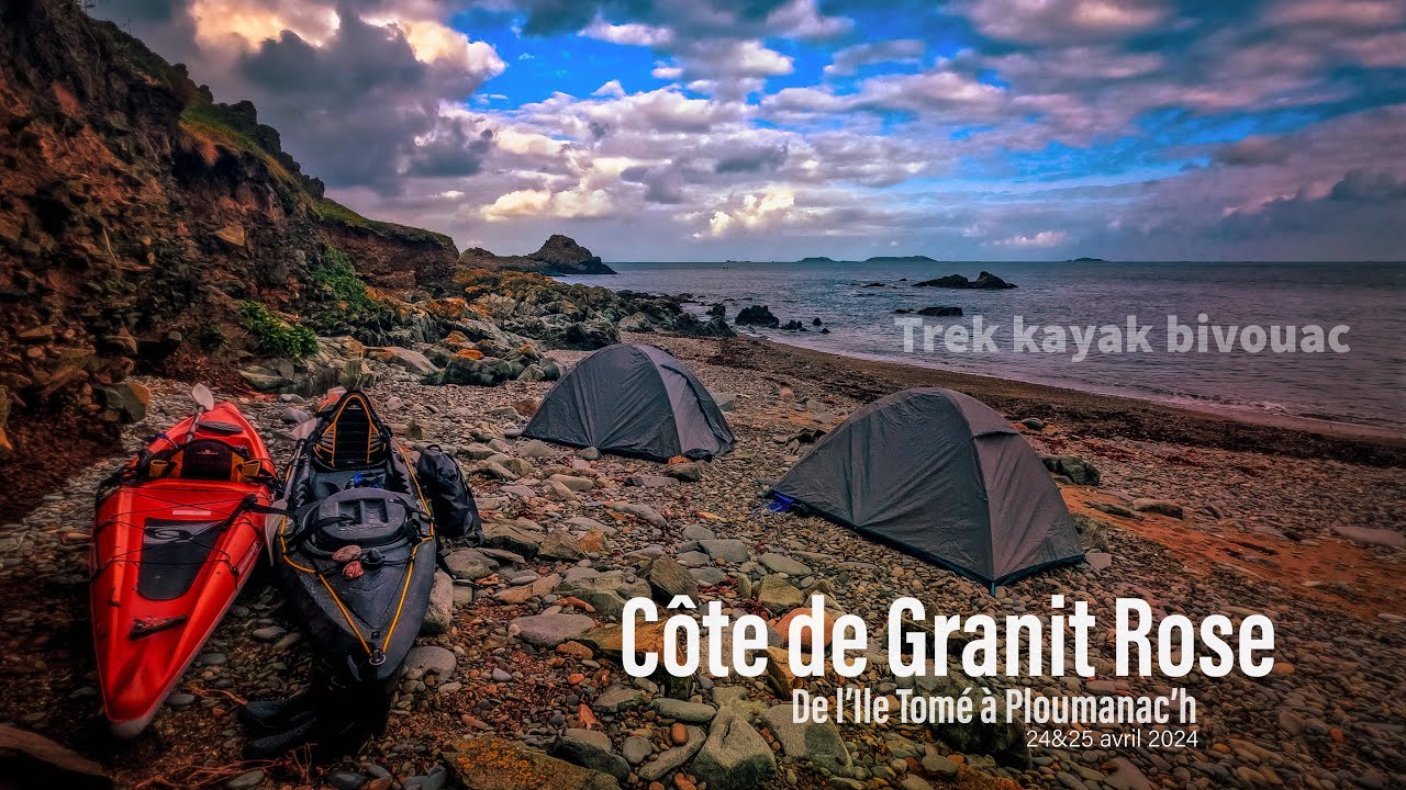 Trek kayak et bivouac : La Côte de Granit Rose | #kayak #seakayaking #bretagne #asmr #bivouac