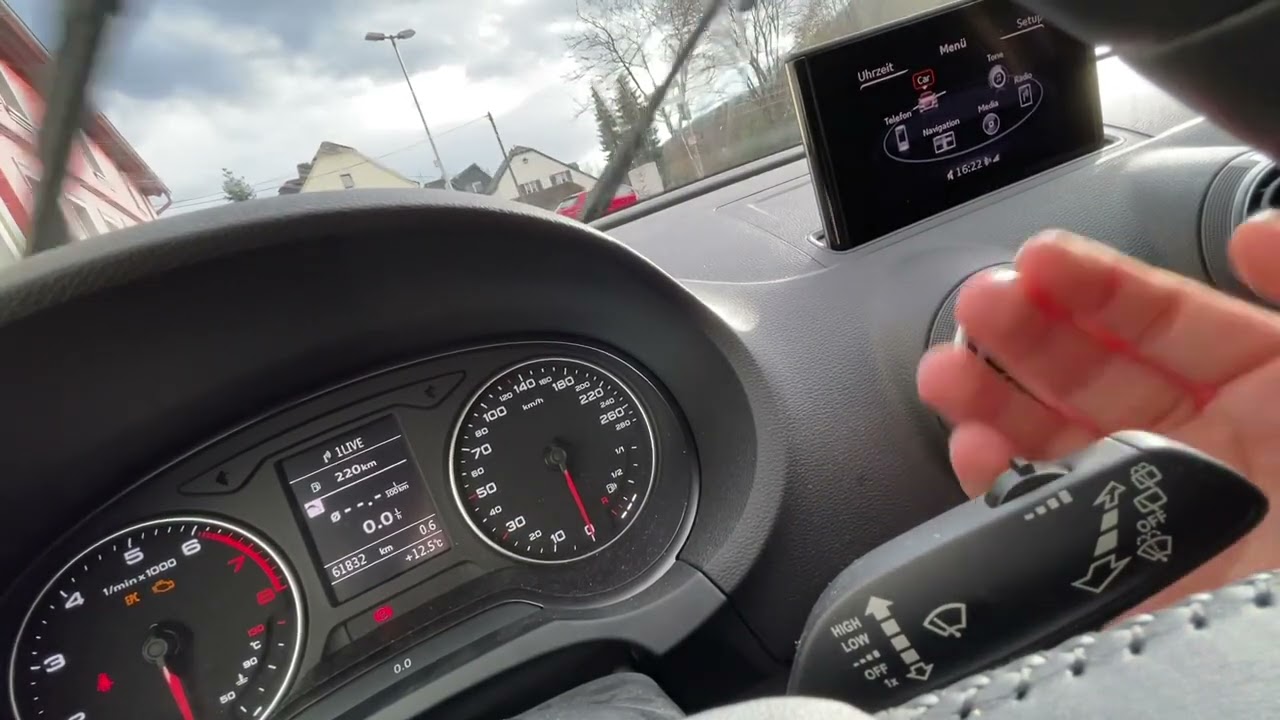 Scheibenwischer vorne und hinten (Funktionen) Audi A3/S3 Sportback Multifunktionshebel Anleitung