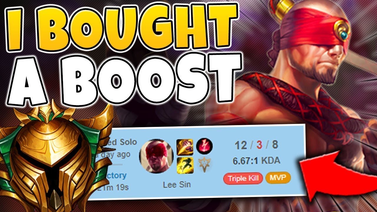 I BOUGHT A BOOST AND PRETENDED TO BE A GOLD LEE SIN MAIN (PRICELESS) - League of Legends