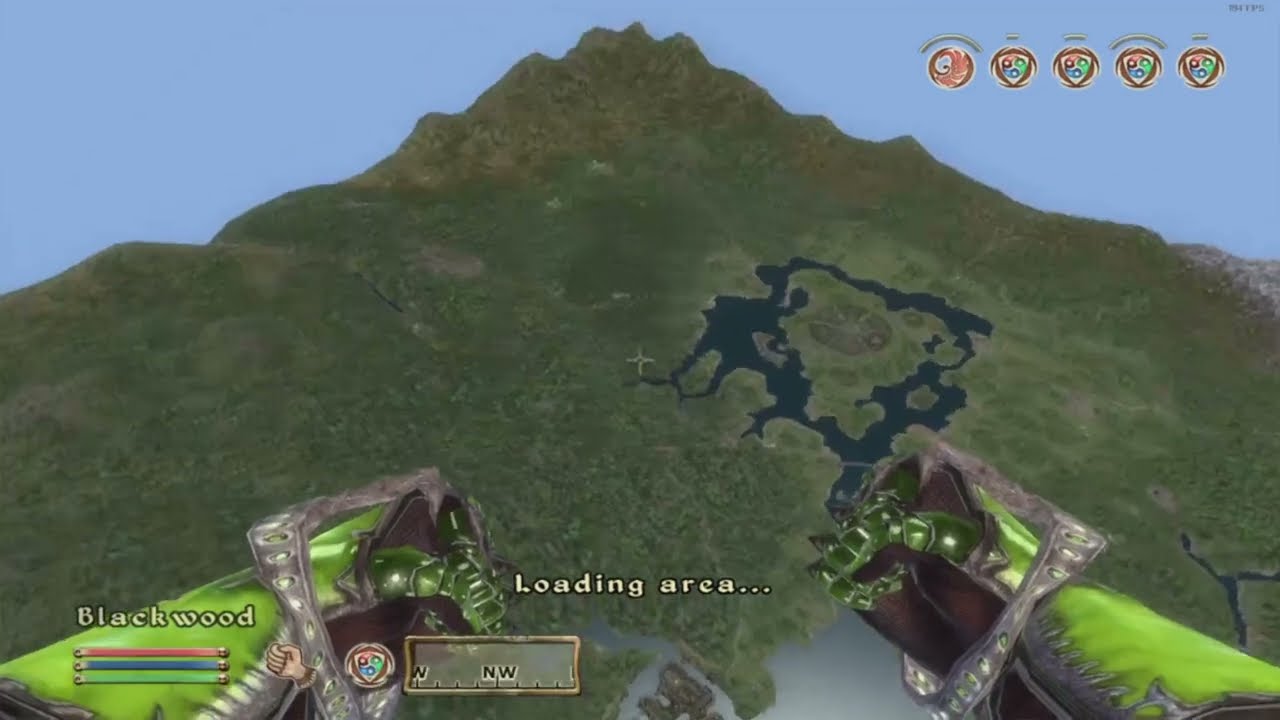 Jumping from Leyawiin to Anvil in Oblivion (no clouds or fog)