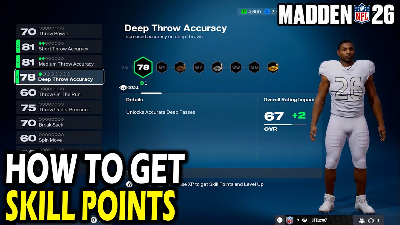 How to get Skill Points in Superstar Mode in Madden 26