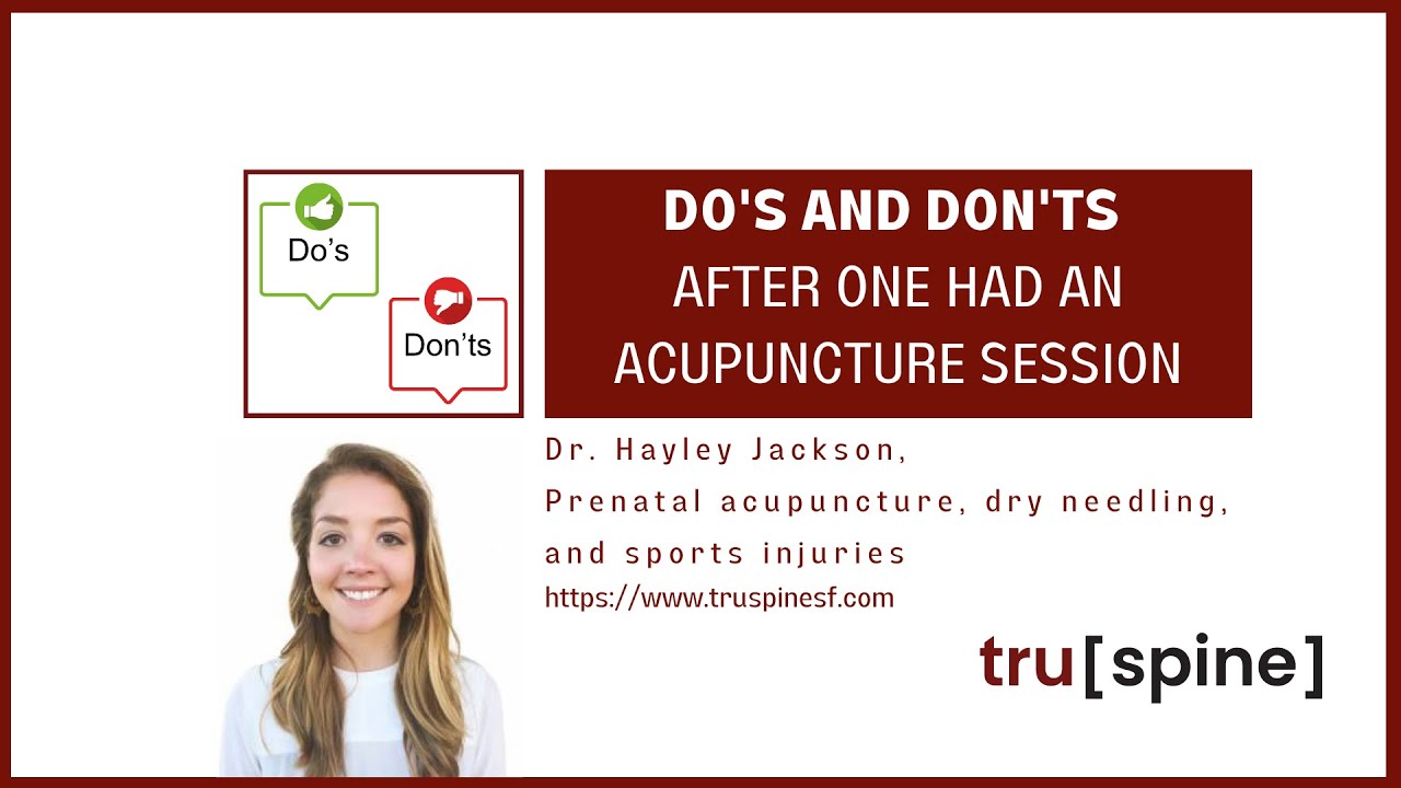 Do's and Don'ts after one had an acupuncture session