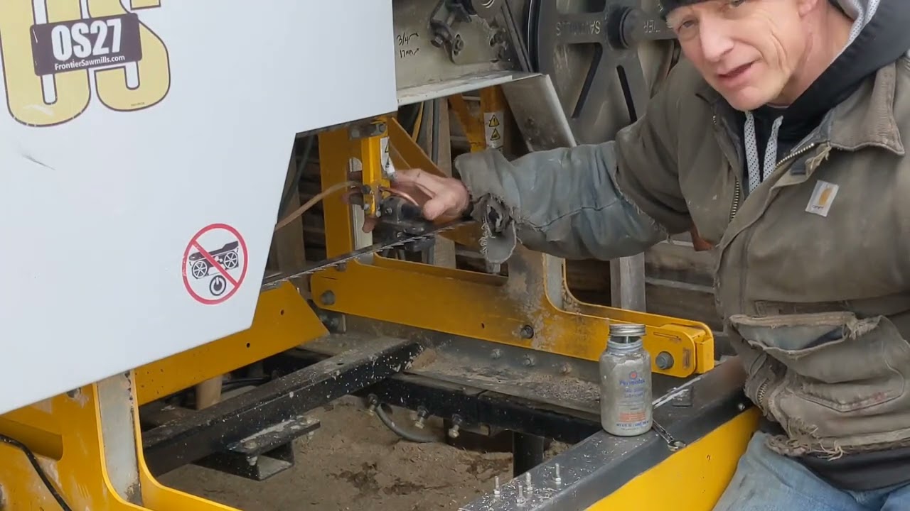 Avoiding Wavey Cuts Proper Blade Guide Adjustment #Frontier OS27 #sawmill