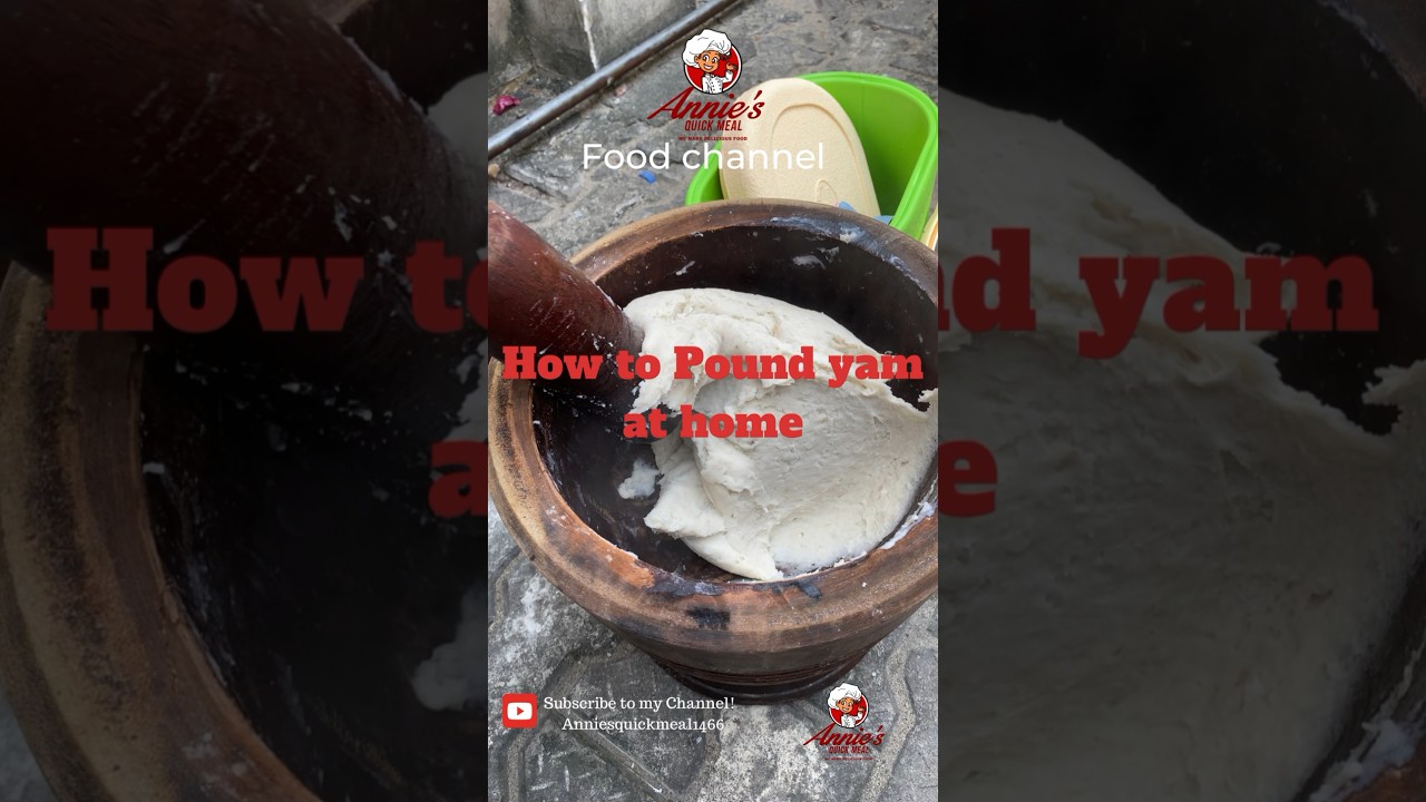 How to pound yam at home | Using Mortar and Pestle | Nigerian food recipe | #holidayswithshorts