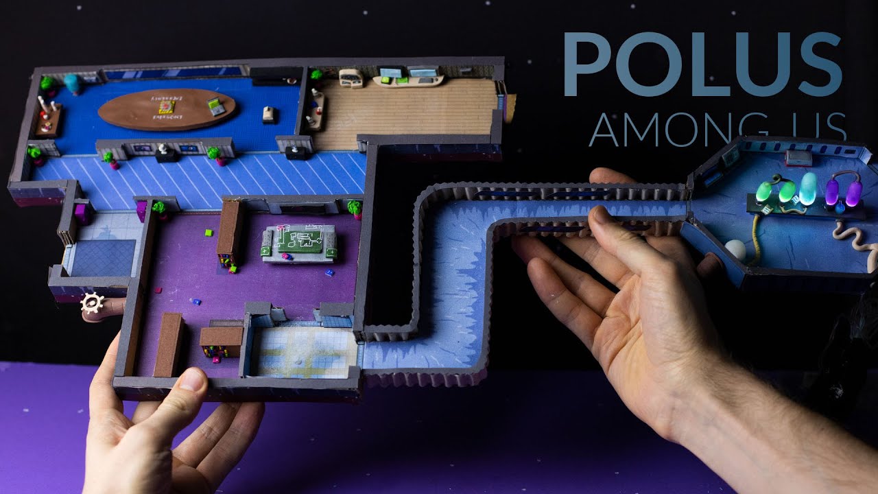 Строим POLUS (Among Us) из картона и глины – Часть 1