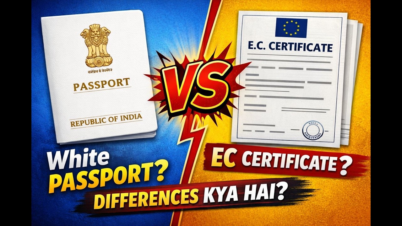 White Passport & Emergency Certificate Me Kya Difference Hota Hai? #whitepassport #ecpassport