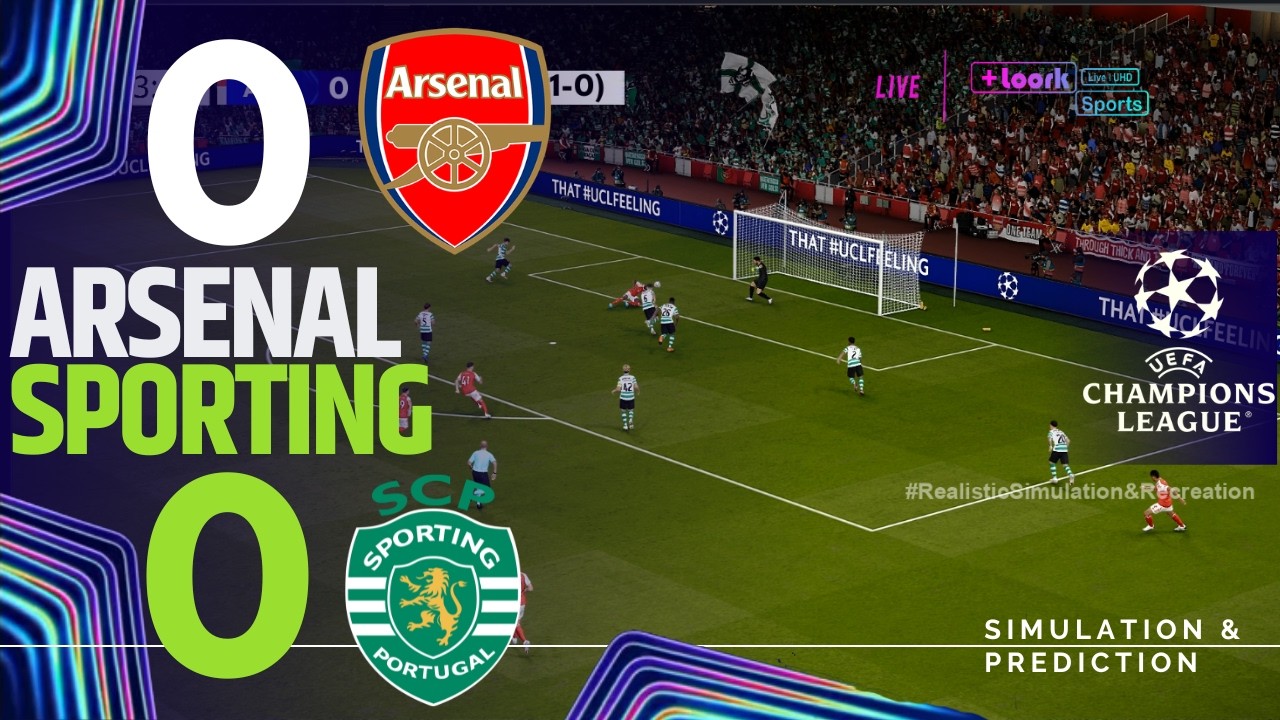 🔴 Arsenal vs Sporting LIVE | Champions League 25-26 | Full Match (Simulation)