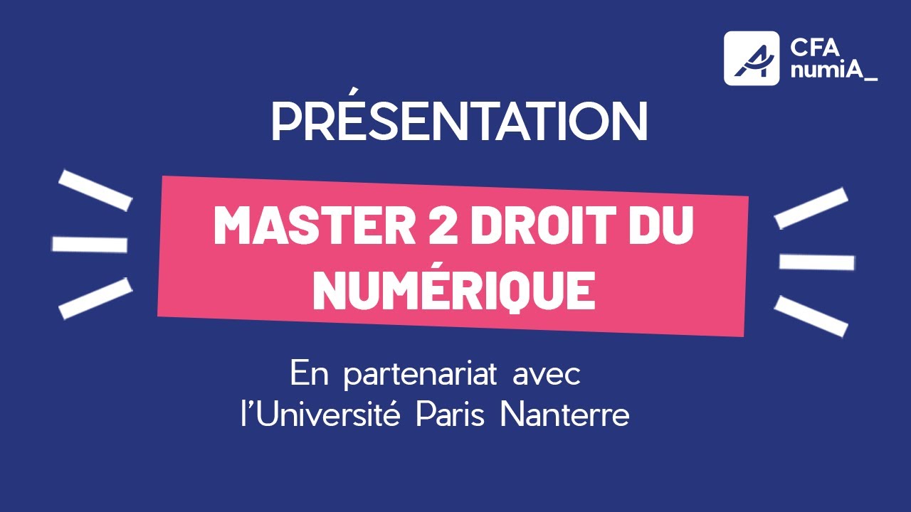 Présentation du Master 2 Droit du Numérique | Université Paris Nanterre