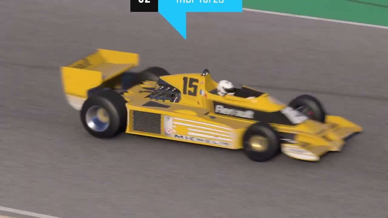 Renault v10 turbo vs chaparal flippy wing thing..good race with a moment of true sportsmanship 👍😁