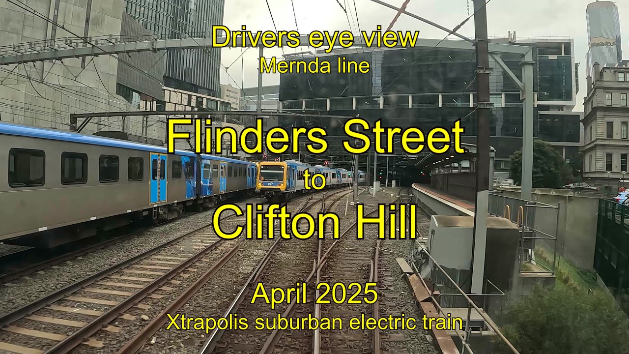 Drivers eye view, Flinders Street to Clifton Hill, April 2025