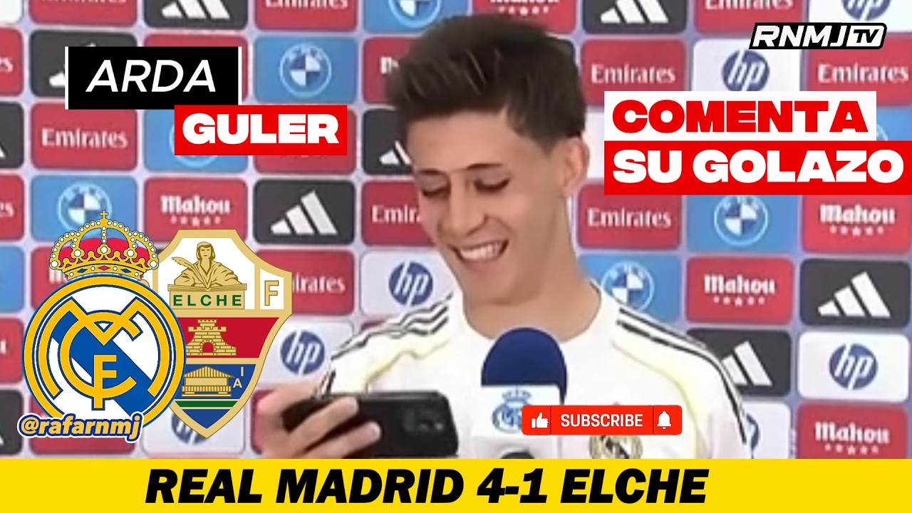 ARDA GÜLER comentando su golazo al Elche desde 68 metros